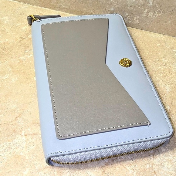 Anne Klein Gray and Light Blue Wallet - Picture 3 of 11